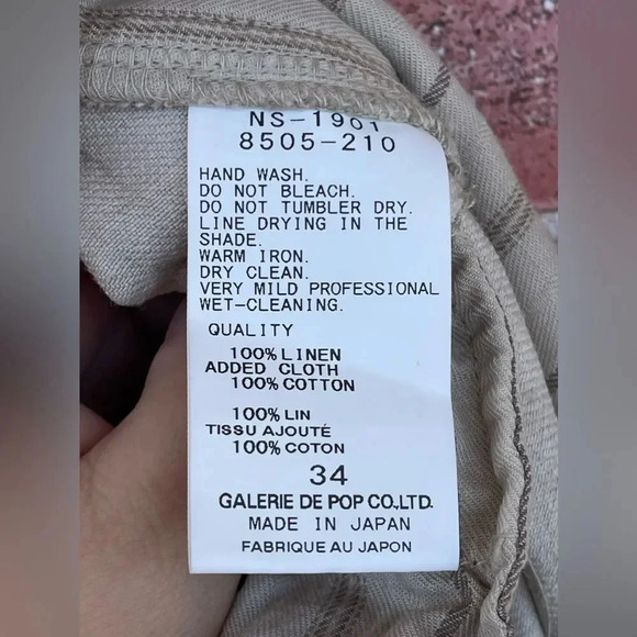 Pas de Calais linen pants size 34 - Picture 11 of 14